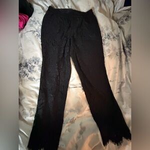 J. Crew Black Lace Ankle Pants